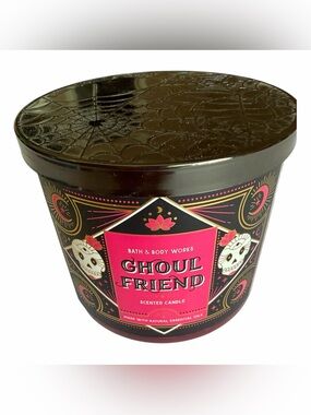 Bath & Body Works GHOUL FRIEND 3 Wick Candle BBW NEW Halloween Strawberry